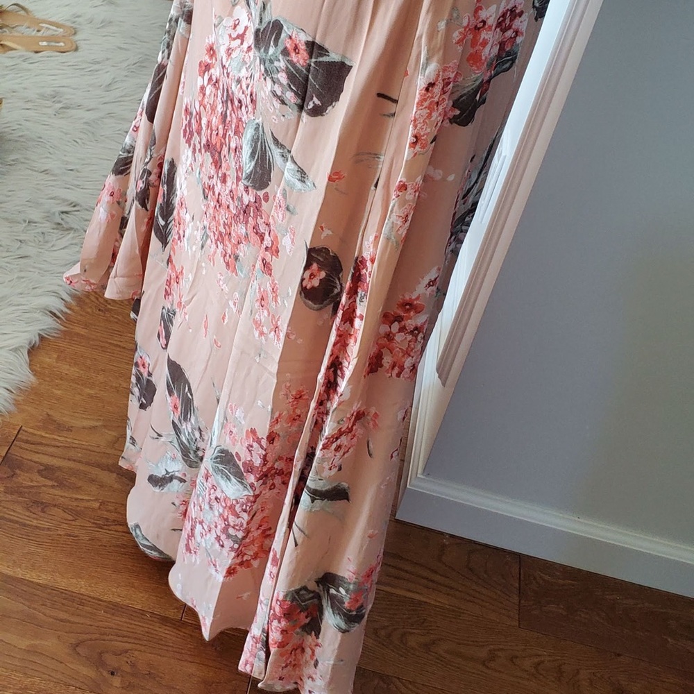 LAST S❤️Blush strapless floral dress - Picture 7 of 9